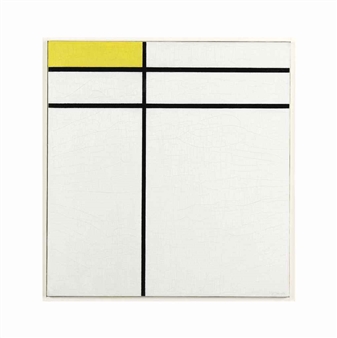 Composition A, with Double Line and Yellow - Piet Mondrian