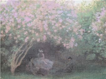 Lilacs in Overcast - Claude Monet
