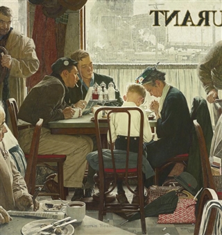 SAYING GRACE - Norman Rockwell