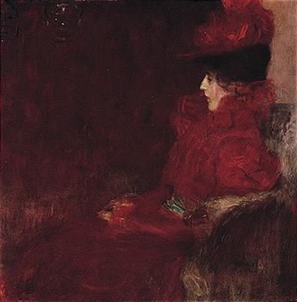 dame im fauteuil (woman in an armchair) - Gustav Klimt