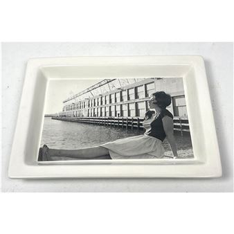 Photo of young woman on dock - Cindy Sherman