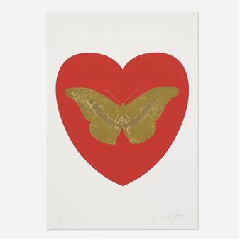 I Love You (Red/Oriental Gold/Cool Gold - Damien Hirst