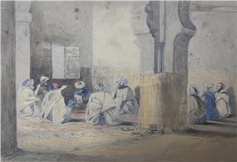 In an Algerian Mosque - Eugène Delacroix