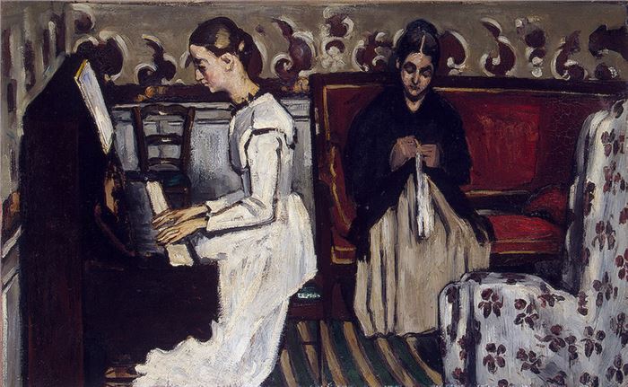 Paul Cézanne, The Overture to Tannhauser: The Artist's Mother and Sister, 1868, oil on canvas, Hermitage Museum, St. Petersburg