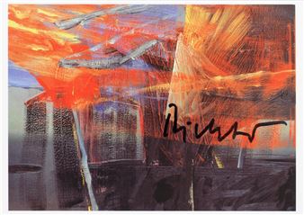 Postkarte mit Farboffset auf Karton; Hrsg - Gerhard Richter