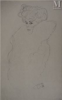 Lady with boa - Gustav Klimt