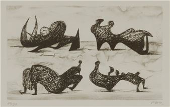 Four Silhouette Figures - Henry Moore