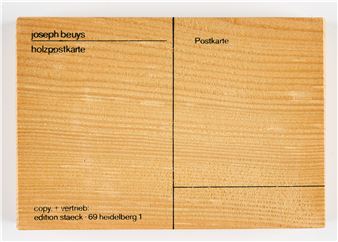 Holzpostkarte - Joseph Beuys