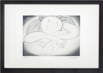 Louise Bourgeois "The Smile" Etching with Drypoint - Louise Bourgeois