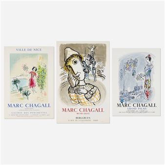 Marc Chagall exhibition posters (three works - Marc Chagall