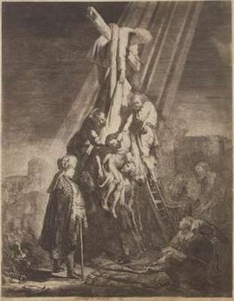 The Descent from the Cross (Second Plate) - Rembrandt van Rijn